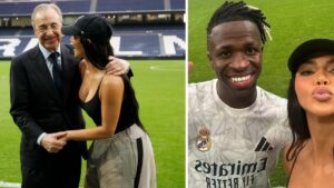 Kim Kardashian, Real Madrid maçında! Bernabeu’da Saint West sürprizi