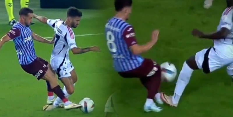 Trabzonspor-Beşiktaş maçında kırmızı kart! VAR izledi Visca atıldı…