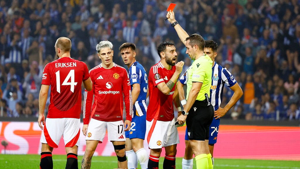 Bruno Fernandes, 242 maç sonra üst üste iki kırmızı kart gördü: Fenerbahçe maçında yok!