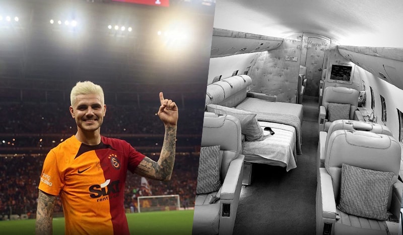 Icardi derbi biter bitmez özel jetle gitti