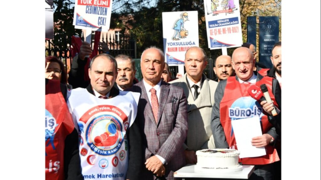 İşçi ve memur ‘sefalet pastası’ kesti