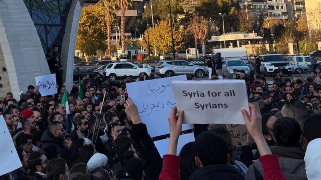 Şam’da laiklik eylemi düzenlendi