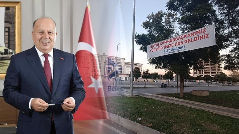 Erdoğan’ın Saray’a çağırdığı CHP’li başkan ilçenin her yanını ‘Cumhurbaşkanımız Hoş Geldiniz’ pankartlarıyla donattı