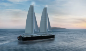 Dünyanın ilk yelkenli gemisini koç inşa etti: aynı anda 260 konteynarı yelkenleri ile taşıyabilecek