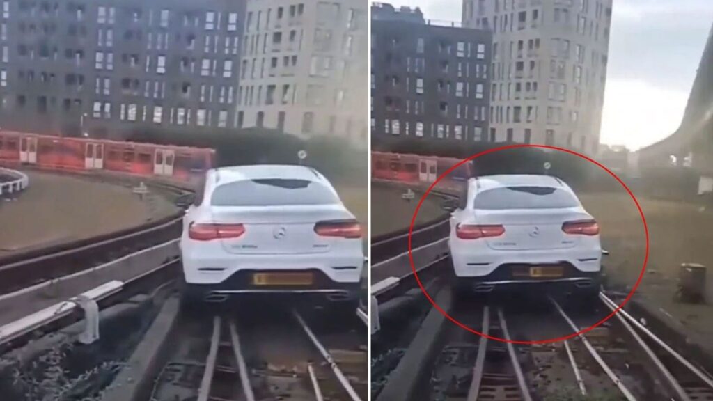 4 milyon TL’lik aracı yol bile geçmeyen rayların ortasına bıraktı