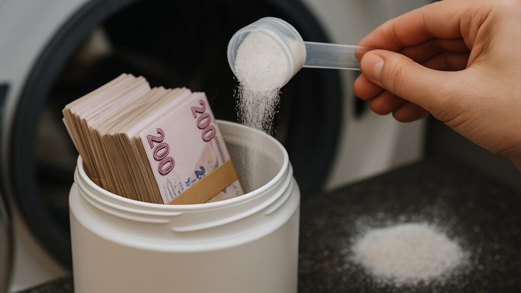 Deterjan kutusundan 2 milyon lira çıktı