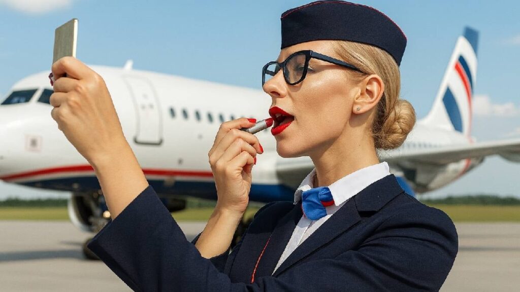 Hostesler meğer bu yüzden sürekli kırmızı ruj sürüyor: Çok şaşıracaksınız