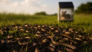 Dev yılan istilasına karşı akıl almaz çözüm