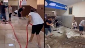 Okulun tüm temizliğini öğretmenlere yaptırdılar