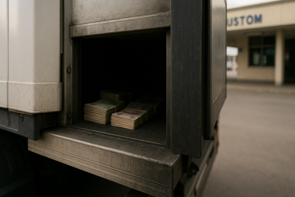 Sınırda, buzdolabından servet çıktı