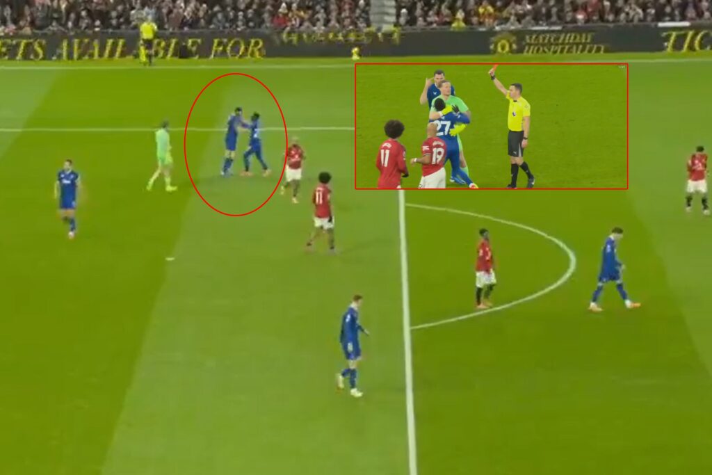 Takım arkadaşına tokat attı! Kırmızı kart görünce çılgına döndü