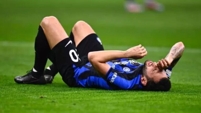 Hakan Çalhanoğlu şoku! Bir anda yere yığıldı…