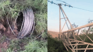 Hırsızlar telleri direkleri ile çaldı: Bütün ilçe elektriksiz kaldı