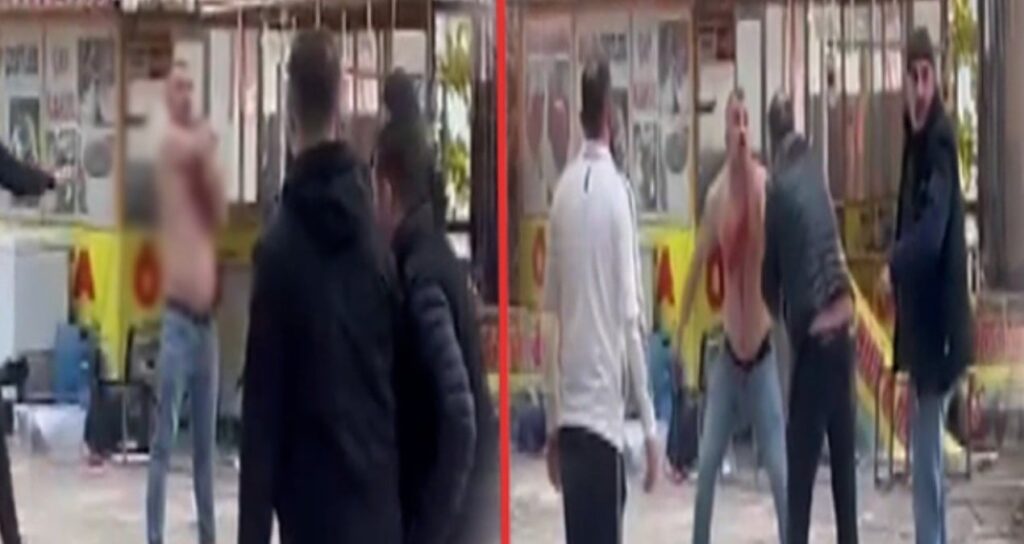 Kaçak işletme sahibi kendini kesip polise saldırdı