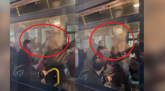 Metrobüste ‘sapık mısın sen’ dayağı
