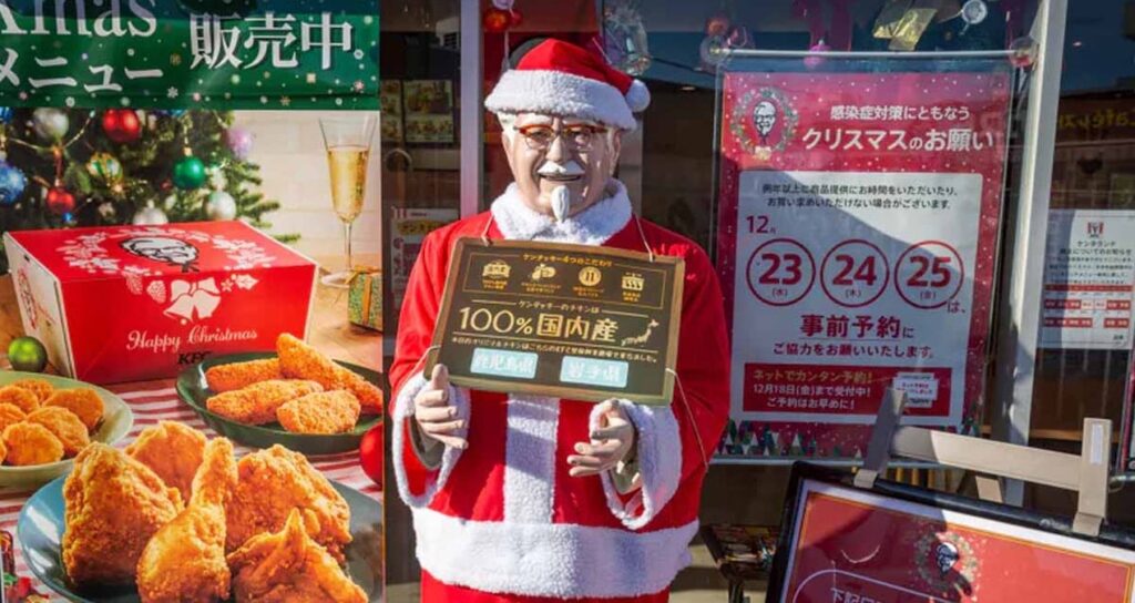 Milyonlarca Japon 55 yıldır Noel’de KFC kızarmış tavuk yiyor! İşte nedeni…