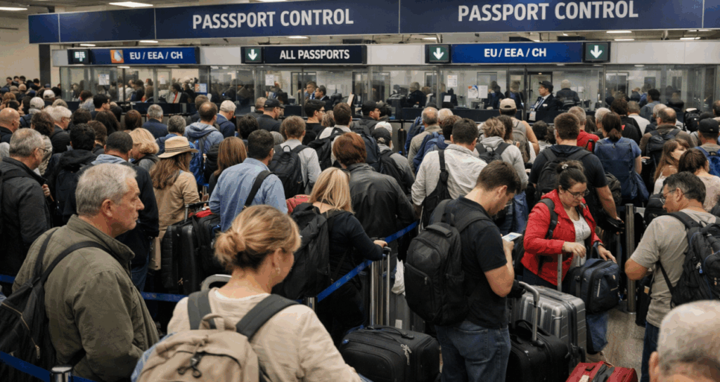 Pasaport kontrolü krizi: Uçaklarını kaçıran yolcular isyan etti