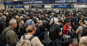 Pasaport kontrolü krizi: Uçaklarını kaçıran yolcular isyan etti