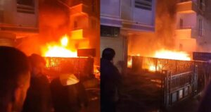 Ümraniye’de korku dolu anlar: Alevler binayı aniden sarstı